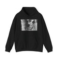 Black & White Vintage Portrait Hoodie – Upside-Down Glam Photo Sweatshirt