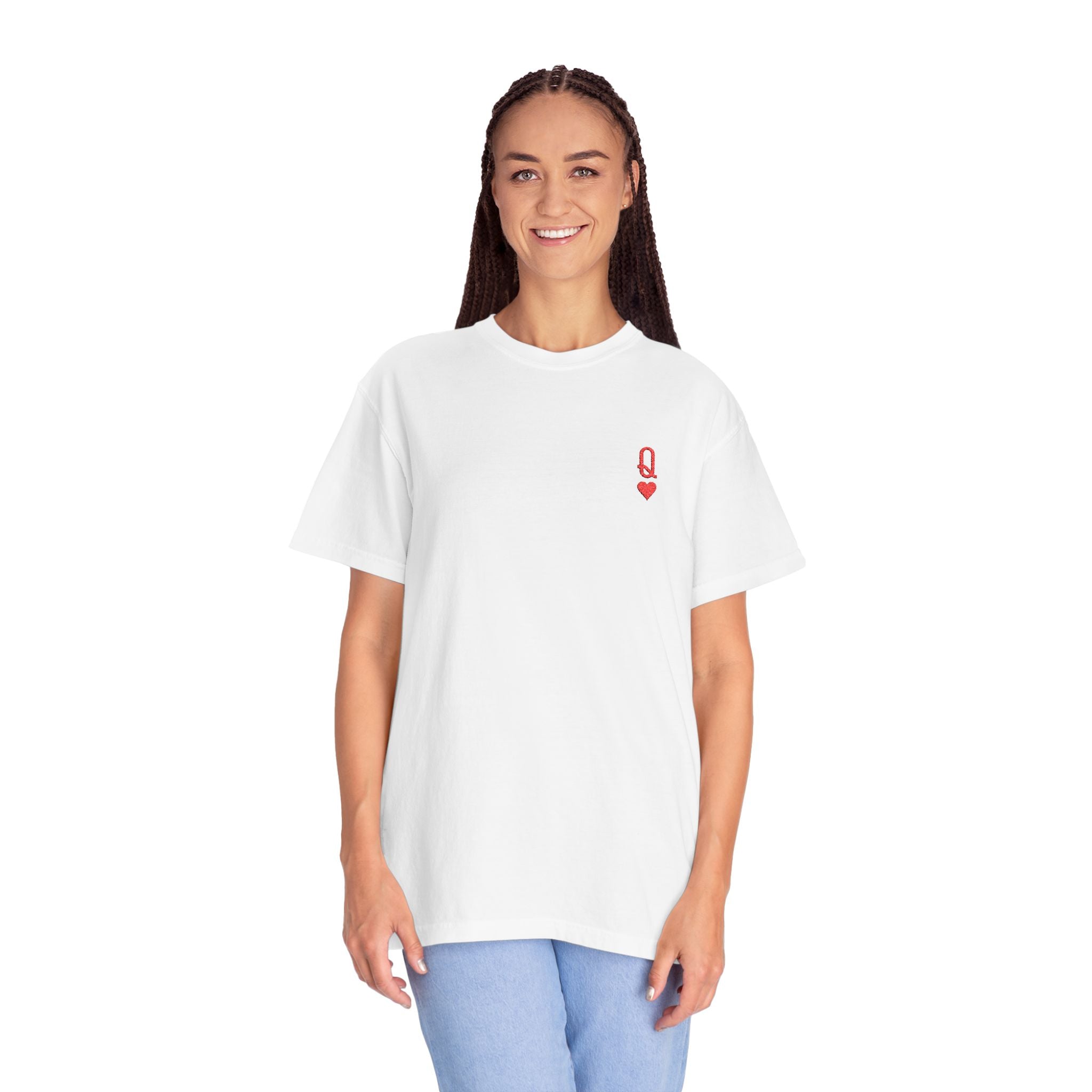 T-Shirt — Embroidered Queen of Hearts